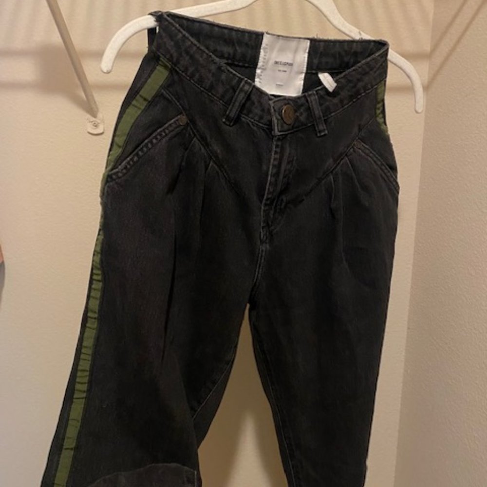One Teaspoon Smiths Trouser Jeans with Green Detail